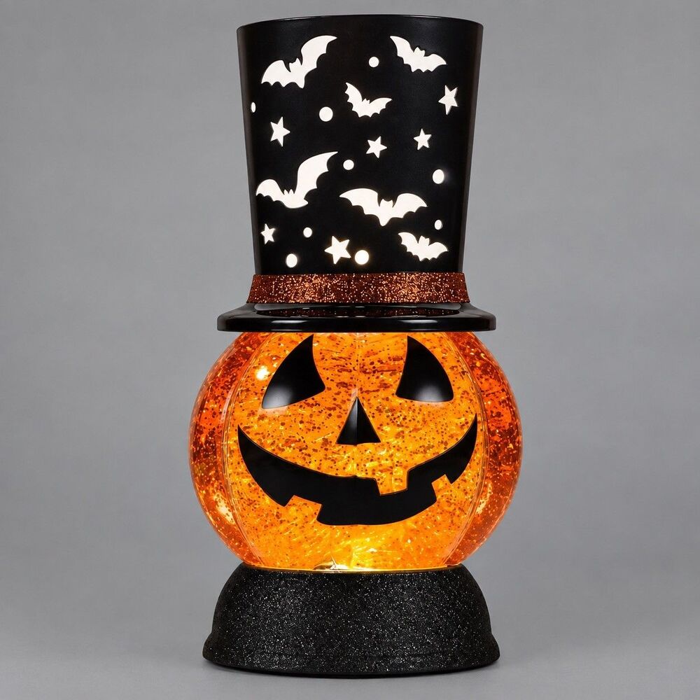 Cracker Barrel Exclusive 2021 Jack O Lantern Projector Glitter Globe Halloween